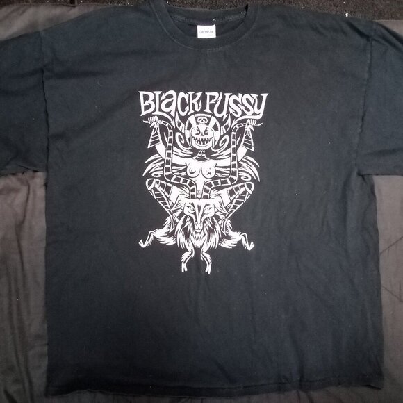 RARE Vintage Black Pu$$y Psychedelic Stoner Rock T-Shirt - Picture 2 of 6